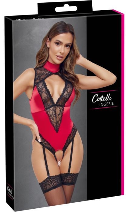 Боді з вирізом Cottelli Lingerie Crotchless Body - Зображення 8