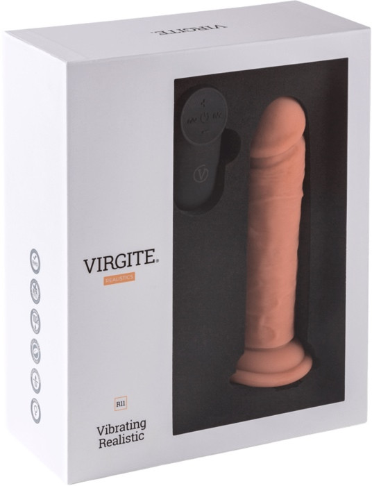 Вібратор з пультом Virgite Vibrating Realistic R11 - Зображення 6