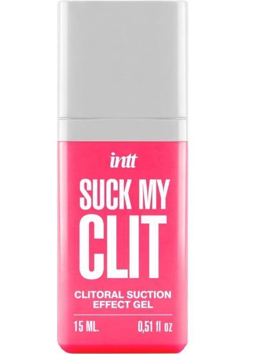 Рідкий вібратор з ефектом вакуумної стимуляції Intt Suck My Clit (Wild Strawberry), 15 мл - Зображення 5