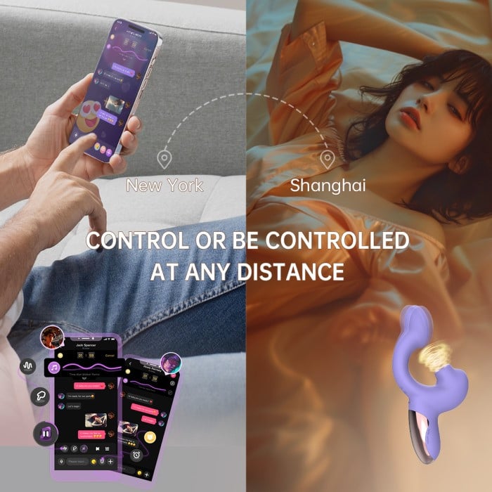 Вибратор-кролик с подвижным язычком Magic Motion Ponder (Purple) - Изображение 12