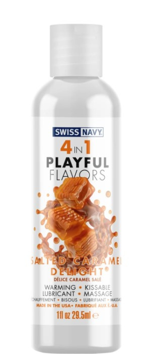 Лубрикант со вкусом карамели Swiss Navy 4 in 1 Playful Flavors Salted Caramel Delight, 29.5 мл
