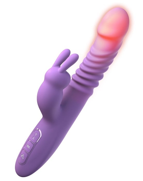 Вібратор з обертанням і нагріванням Fantasy For Her - Her Thrusting Silicone Rabbit від Pipedream - Зображення 2