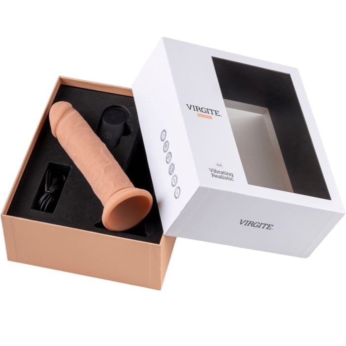 Вібратор з пультом Virgite Vibrating Realistic R15 - Зображення 5