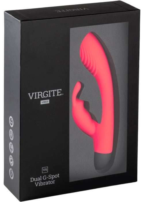 Вібратор кролик Virgite V6 (Red) - Зображення 3