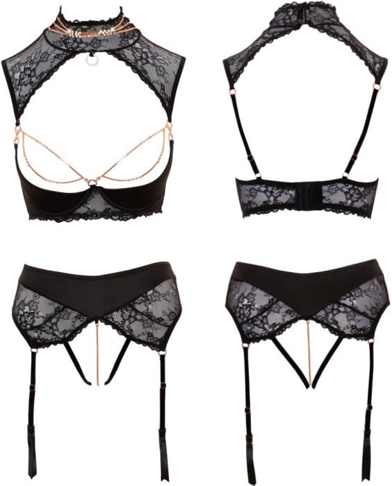 Комплект Abierta Fina Shelf Bra Set бюстгальтер і трусики з пажами від Orion - Зображення 6
