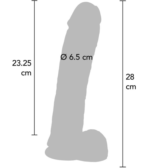 Большой фаллоимитатор Get Real Dildo 11" with Balls от Toy Joy - Изображение 2