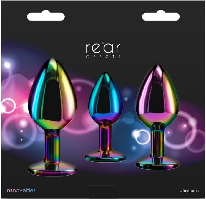 Набор анальных пробок Rear Assets Metal Heart Plug Kit от NS Novelties - Изображение 3