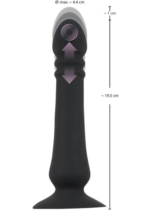 Анальный вибратор с поступательными движениями Black Velvets Anal Thruster от Orion - Изображение 2