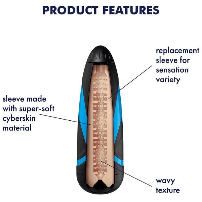 Рукав для мастурбатора Satisfyer Men - Kinky Waves - Изображение 2