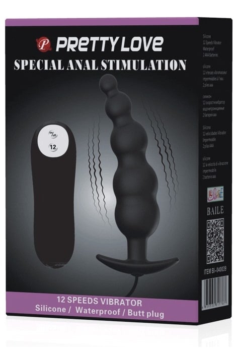Анальная пробка с вибрацией Pretty Love Special Anal Stimulation Multi-balls от Baile - Изображение 3