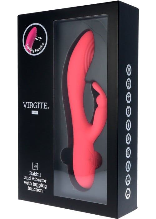 Вібратор кролик з пульсацією Virgite V9 (Pink) - Зображення 7