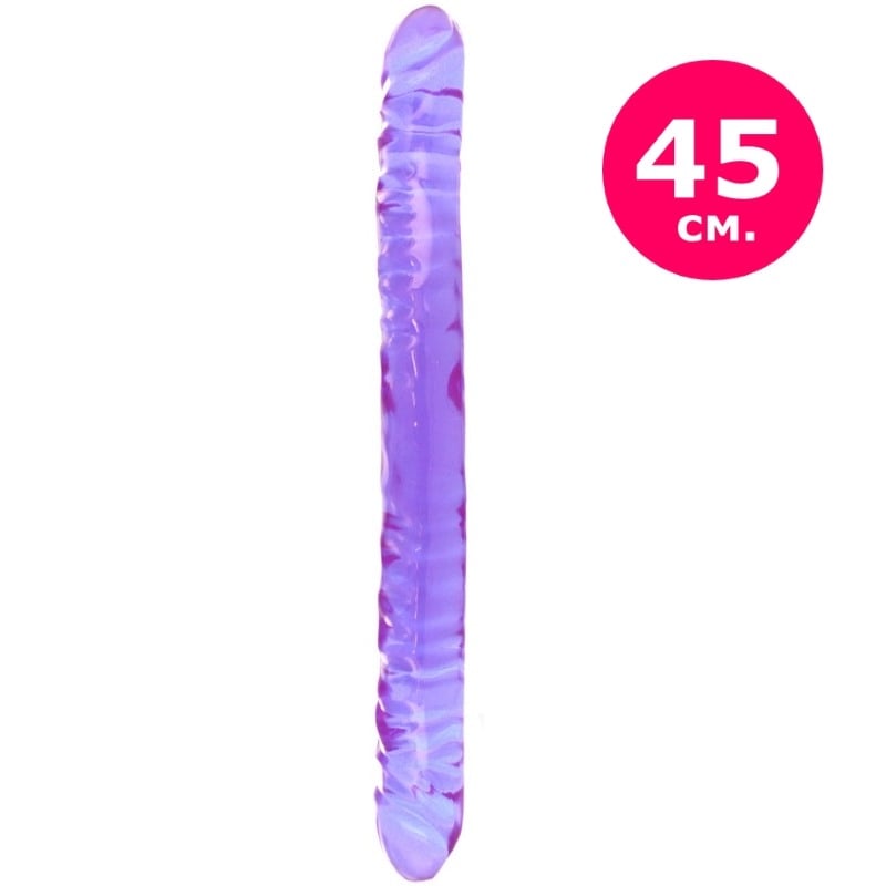 Двухсторонний фаллоимитатор Crystal Jellies 18" от Doc Johnson