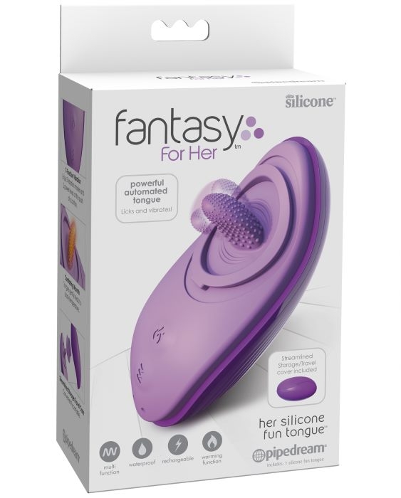 Вибратор язык Fantasy For Her - Her Silicone Fun Tongue от Pipedream - Изображение 9