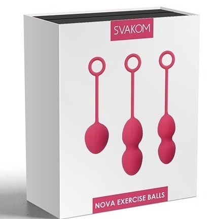 Набір вагінальних кульок Nova Exercise Balls Plum Red від Svakom - Зображення 5