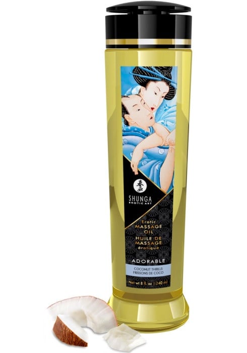 Массажное масло кокос Shunga Adorable Coconut, 240 мл