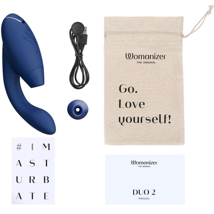 Вакуумный вибратор Womanizer Duo 2 (Blueberry) - Изображение 11