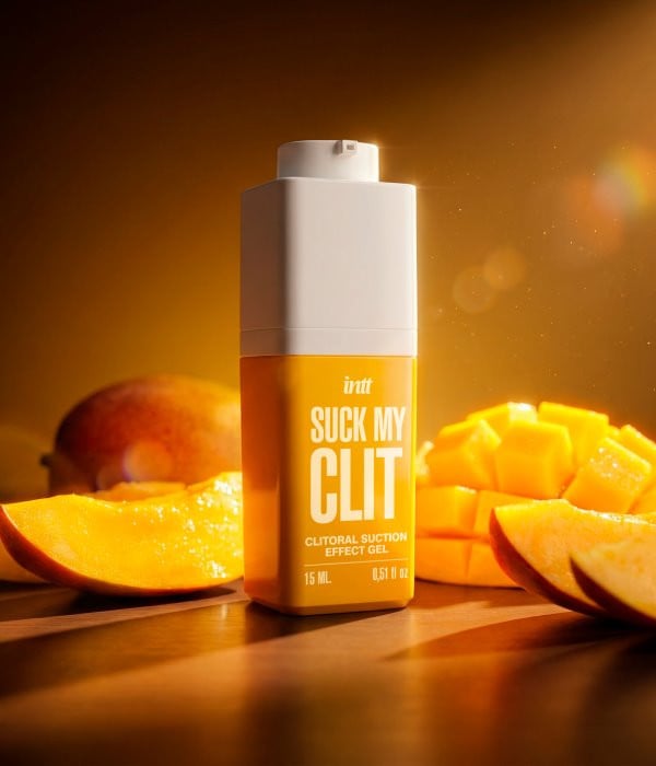 Жидкий вибратор с эффектом вакуумной стимуляции Intt Suck My Clit (Tropical Mango), 15 мл - Изображение 5