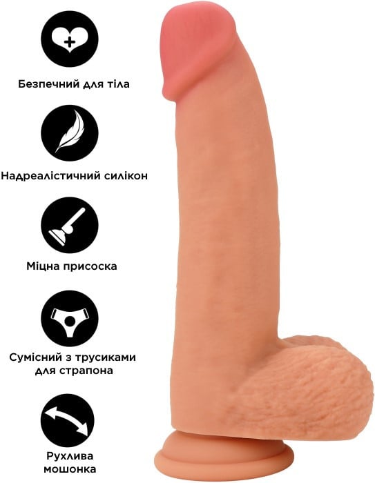 Фаллоимитатор Inferno Life-like Liquid Silicone, 19 см - Изображение 9