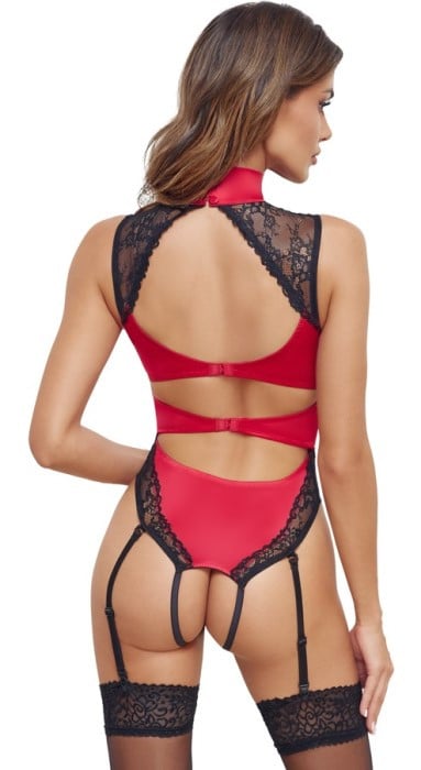 Боді з вирізом Cottelli Lingerie Crotchless Body - Зображення 3