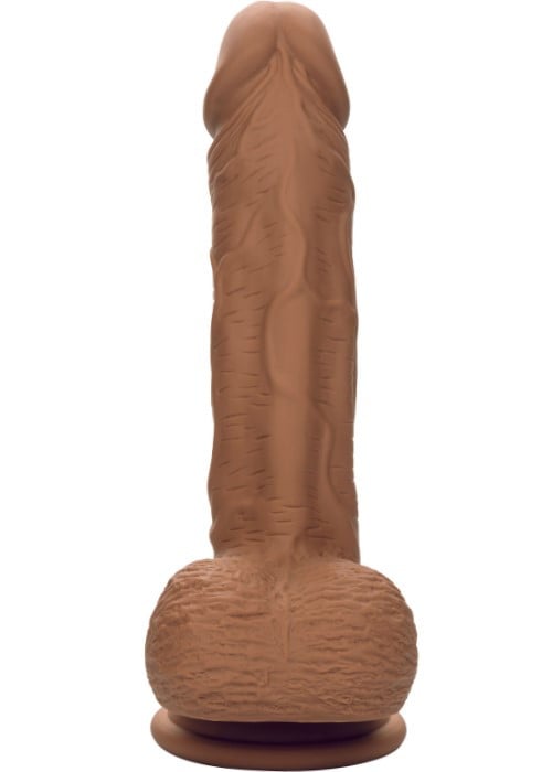 Фалоімітатор CalExotics Dual Density Silicone Studs 16 см (Brown) - Зображення 4