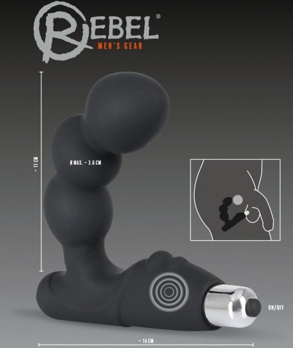 Масажер простати з вібро Rebel Bead-shaped Prostate Stimulator - Зображення 4