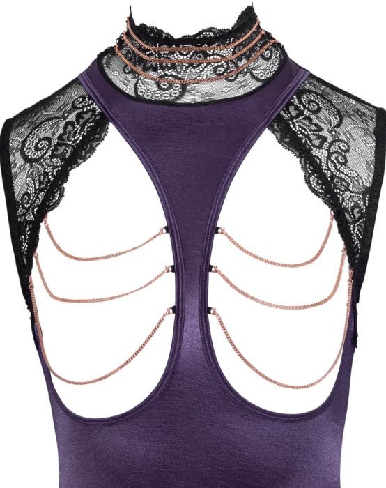 Корсет і трусики Abierta Fina Basque and Crotchless String - Зображення 5