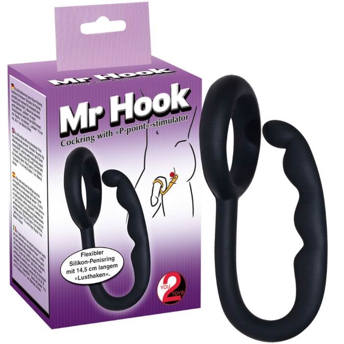 Ерекційне кільце з анальним стимулятором Mr. Hook від Orion - Зображення 4
