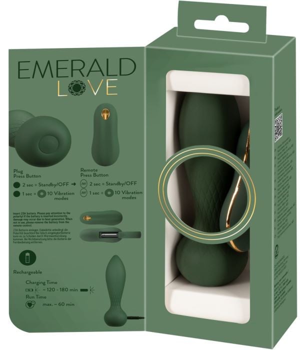 Анальная пробка с вибро и пультом Emerald Love Luxurious Anal Plug от Orion - Изображение 11