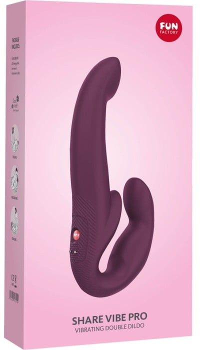 Безремневий страпон з вібро Fun Factory Share Vibe Pro (Purple) - Зображення 7