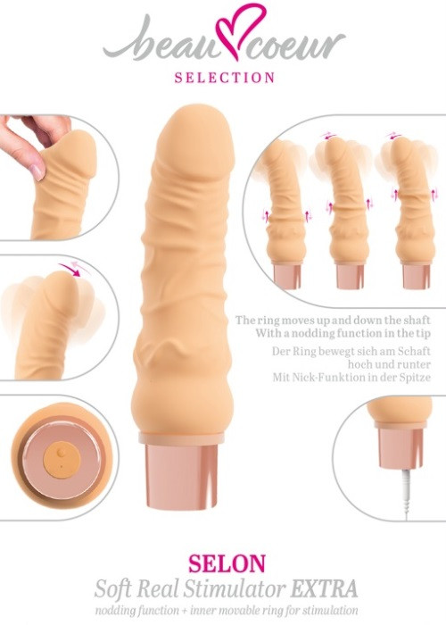 Вибратор с движениями Beau Coeur Selon Soft Real Stimulator Extra - Изображение 9