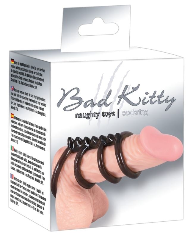 Ерекційне кільце на пеніс і мошонку Bad Kitty Cockring від Orion - Зображення 5