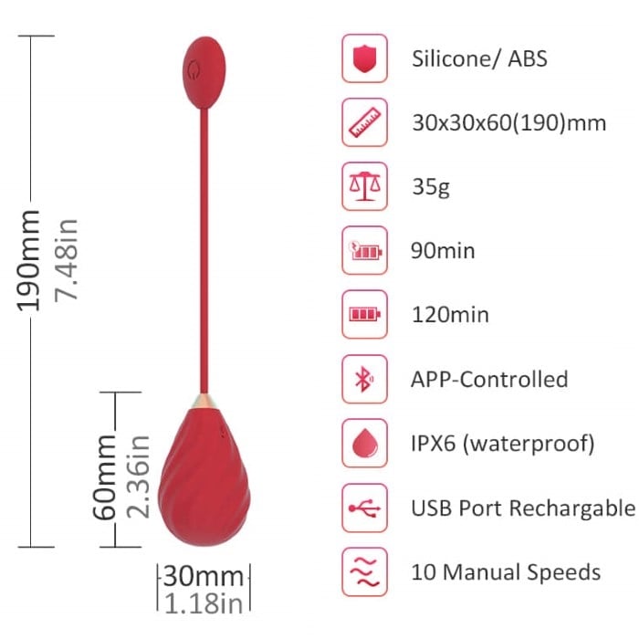 Смарт виброяйцо Magic Motion Sundae (Red) - Изображение 4