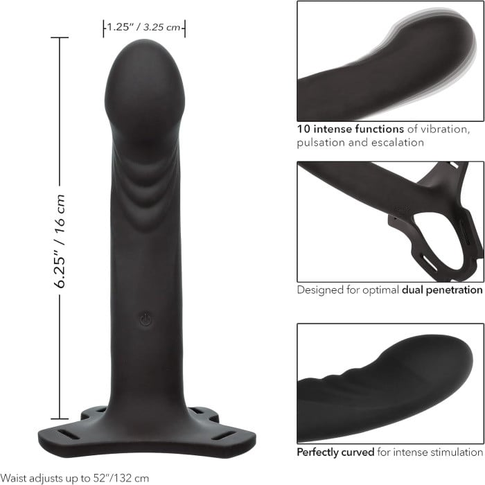 Насадка для двойного проникновения с вибрацией CalExotics Boundless Rechargeable Harness - Изображение 3