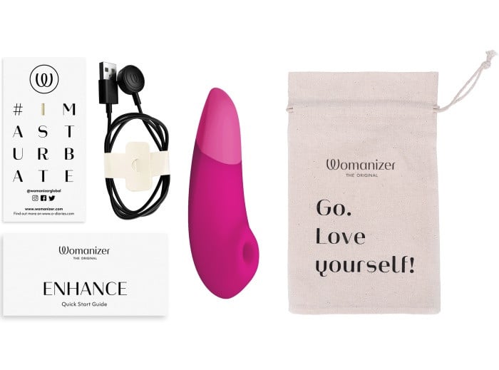 Вакуумний стимулятор з вібрацією Womanizer Enhance (Pink) - Зображення 11