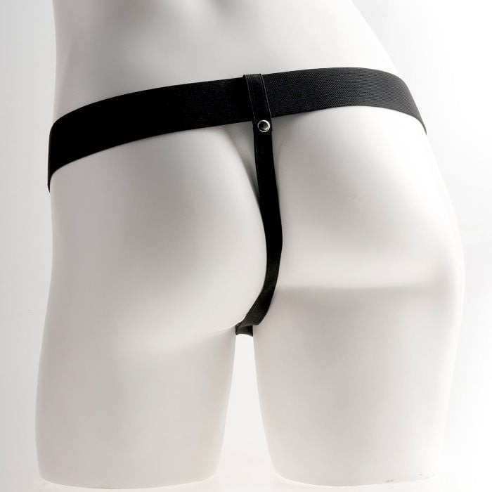 Порожнистий страпон з вібро 9" Hollow Rechargeable Strap-on Flesh від Pipedream - Зображення 5