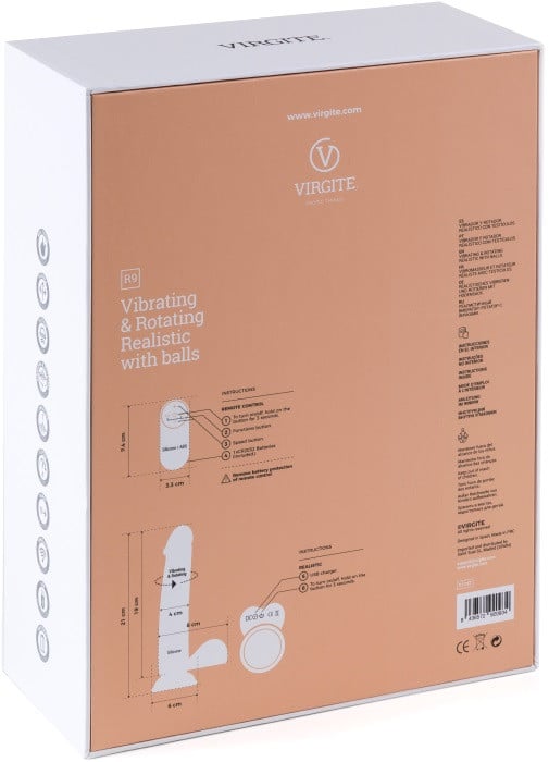 Вібратор з пультом Virgite Vibrating Realistic R9 - Зображення 9