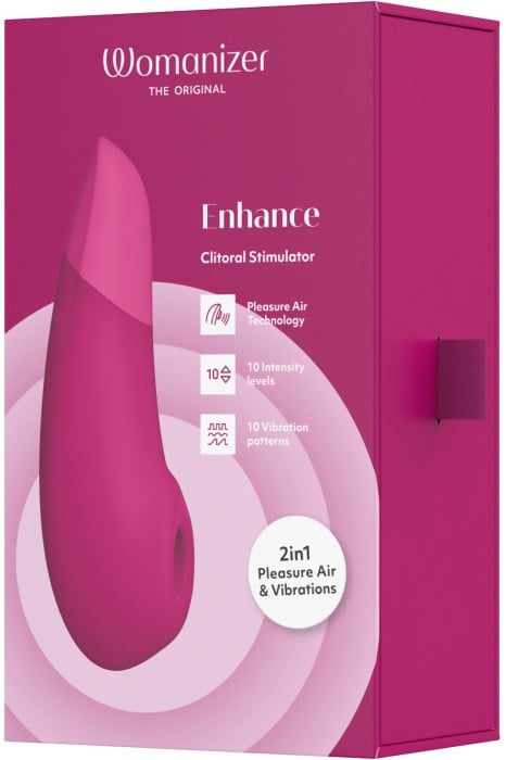 Вакуумний стимулятор з вібрацією Womanizer Enhance (Pink) - Зображення 12
