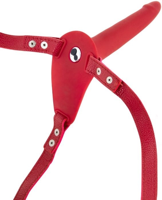 Страпон с вибро Fetish Tentation Vibrating Strap-On (Red) - Изображение 2