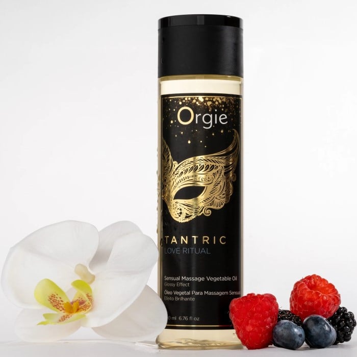 Масажна олія з ароматом орхідеї та червоних ягід Orgie Tantric Love Ritual, 200 мл - Зображення 2