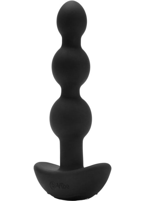Анальна пробка з вібрацією B-vibe Triplet Anal Beads (Black) - Зображення 2
