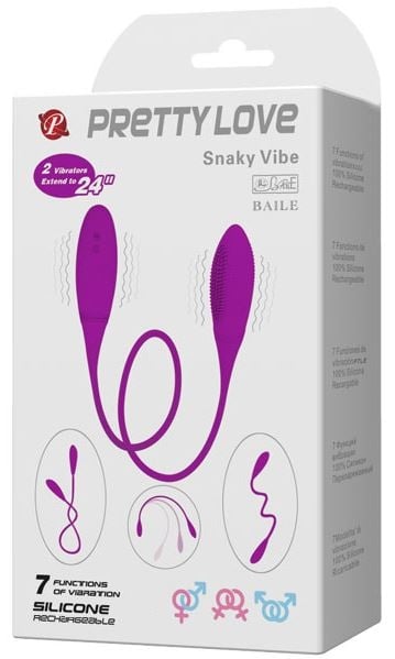 Двухсторонний вибратор Pretty Love Snaky Vibe - Изображение 3