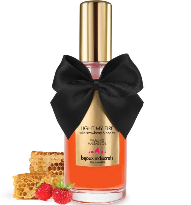 Массажное масло со вкусом земляники Light My Fire Wild Strawberry & Honey от Bijoux Indiscrets - Изображение 3