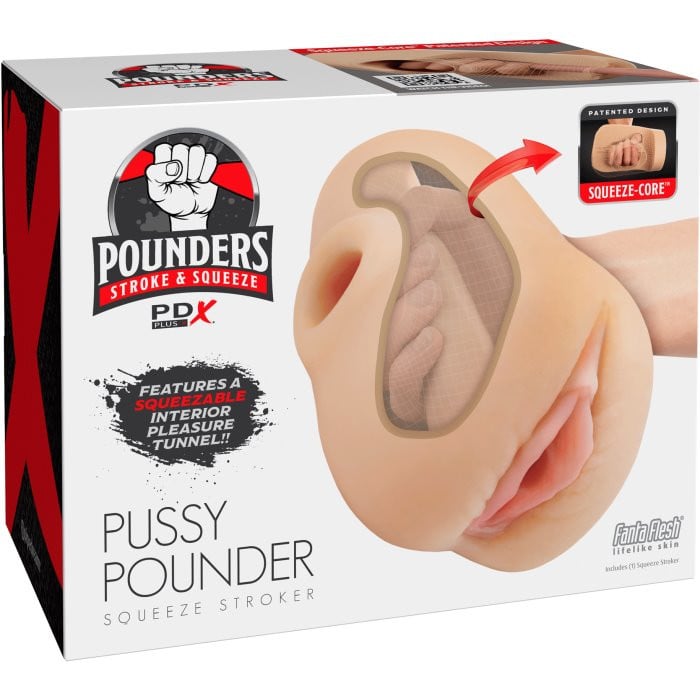 Мастурбатор кібершкіра Pussy Pounder Squeeze Stroker (Light) від Pipedream - Зображення 7