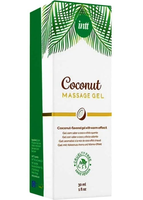 Веганський масажний гель для поцілунків зі смаком кокоса Intt Coconut, 30 мл - Зображення 2
