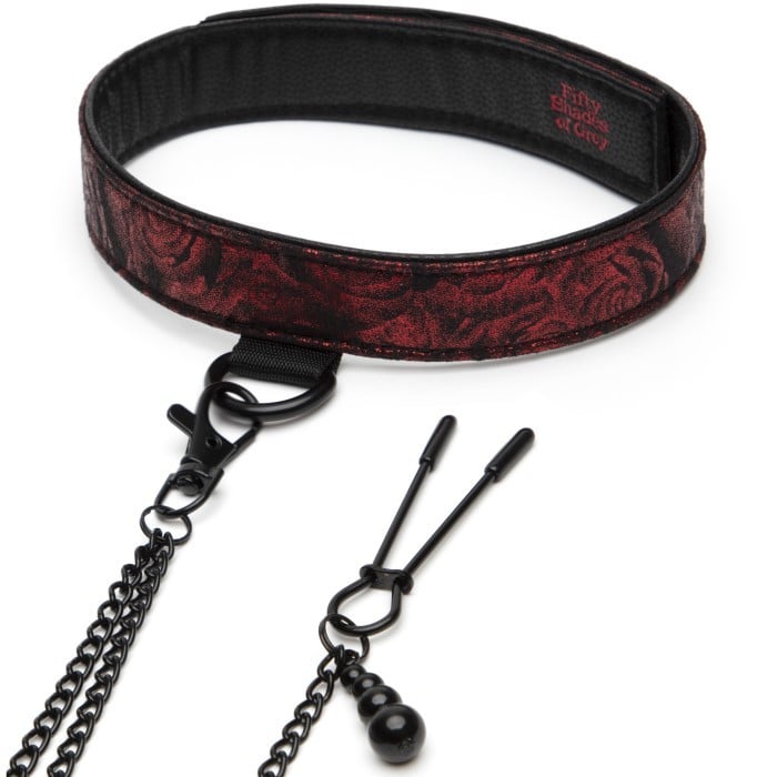 Ошейник с зажимами для сосков Fifty Shades of Grey Nipple Clamps - Изображение 2