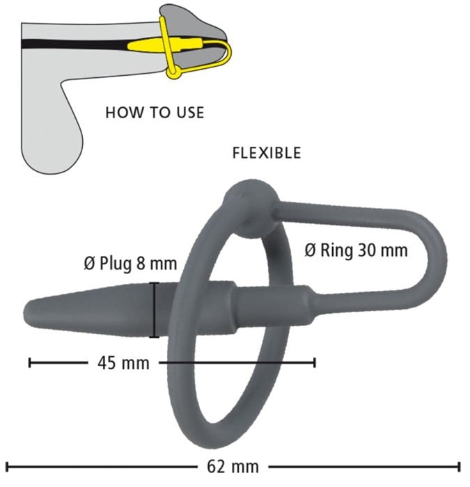 Уретральная вставка с кольцом для головки Orion Penisplug 8 mm - Изображение 5