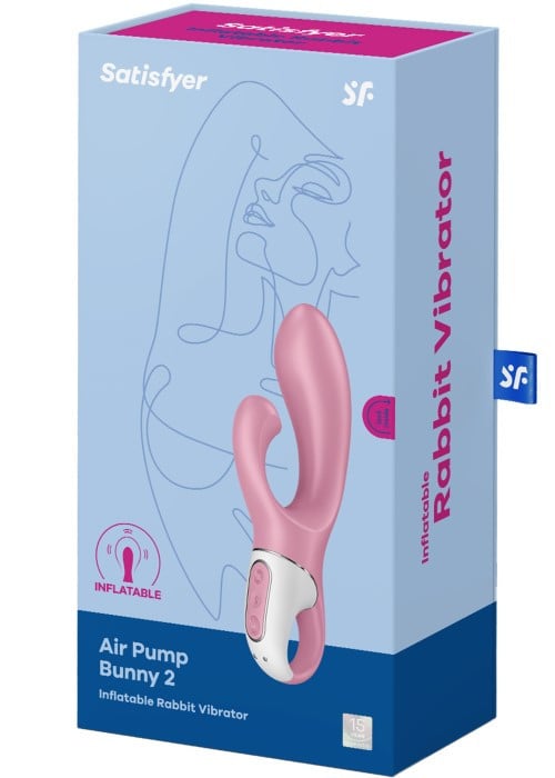 Вибратор с функцией расширения Satisfyer Air Pump Bunny 2 (Pink) - Изображение 6