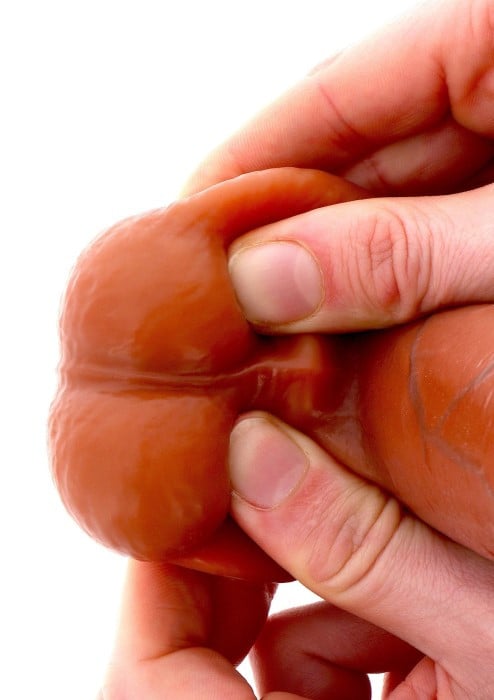 Фалоімітатор з рухомою плоттю 20 см Foreskin Dong - Зображення 4