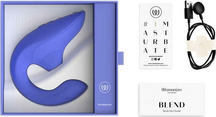Вакуумний вібратор Womanizer Blend (Vibrant Blue) - Зображення 8