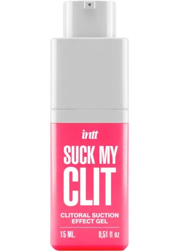 Жидкий вибратор с эффектом вакуумной стимуляции Intt Suck My Clit (Wild Strawberry), 15 мл